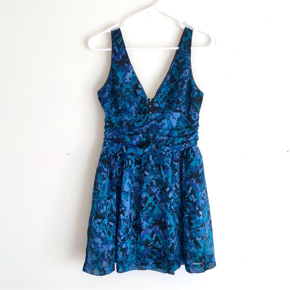 🎀 5/$25 Urban Outfitters by Corpus blue floral corset dress sz 0